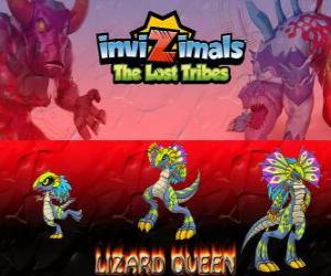 Puzzle Lizard Queen, η τελευταία εξέλιξη. Invizimals The Lost Tribes. Η Βασίλισσα των ερπετών είναι όμορφη και έξυπνη